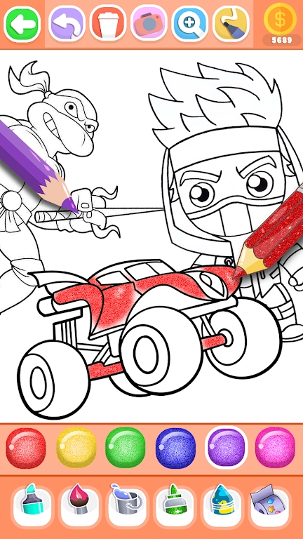 男孩的忍者着色Ninja ColoringGameForBoys
