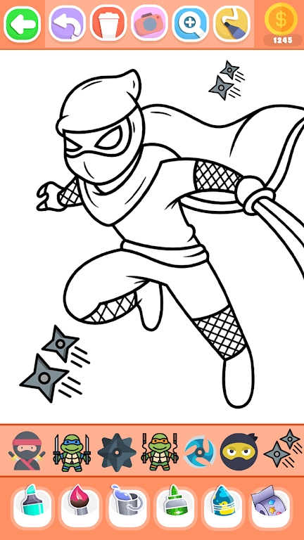 男孩的忍者着色Ninja ColoringGameForBoys